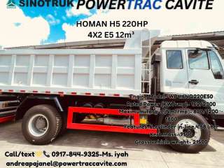 SINOTRUK HOMAN H5 DUMPTRUCK 220HP 4X2 E5 12m³