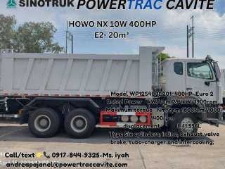 SINOTRUK HOWO NX DUMPTRUCK 10W 400HP E2- 20m³