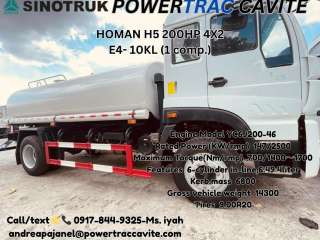 SINOTRUK HOMAN H5 FUEL TANKER 200HP 4X2 E4- 10KL (1 comp.)
