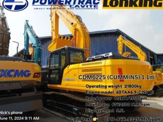 LONKING CDM6225C EXCAVATOR (CUMMINS) 1.1m³