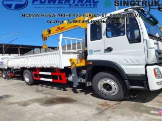 SINOTRUK HOMAN H5 6W 200HP 4X2 EURO 4 (5T, XCMG BOOM)