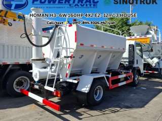 SINOTRUK HOMAN H3 TRANSPORT TRUCK - 6W 160HP 4X2 E2- 12m³ 3 HOUSE