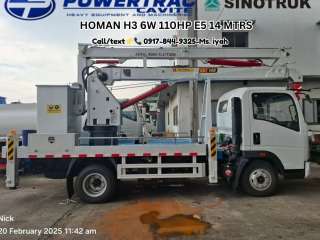 SINOTRUK HOMAN H3 MANLIFT 6W 110HP E5 14 MTRS