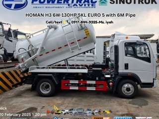 HOMAN H3 6W-130HP 5KL EURO 5 with 6M Pipe