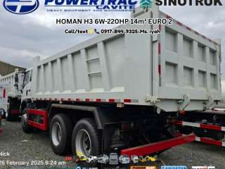 SINOTRUK HOMAN DUMPTRUCK 6W 220HP 14m³ EURO 2