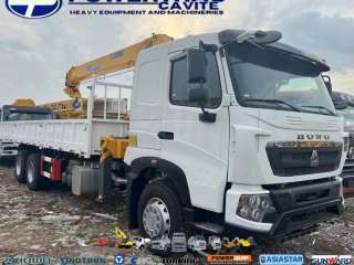 HOWO T7S CARGO BOOM TRUCK  400HP 6X4 E2- 10T