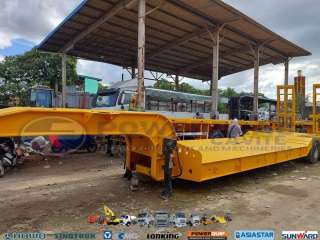LOW BED TRAILER GOOSENECK DETACHABLE- 12W 3 Axle 80 tons
