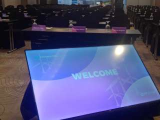 Teleprompter on Stage LED TV. for Rental